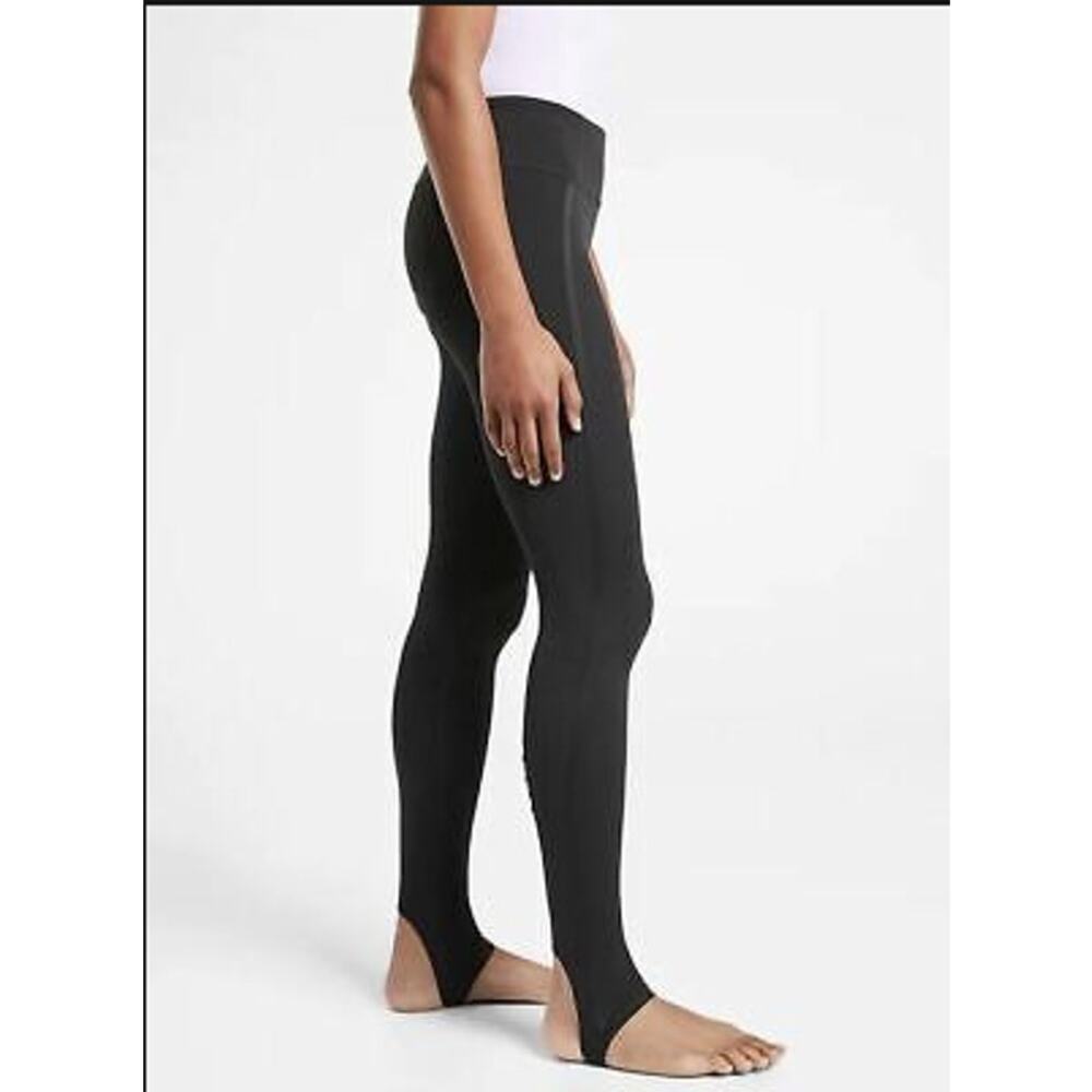 ATHLETA GIRL‎ Grace High Rise Black Large Stir-Up Tight Leggings Ribbed